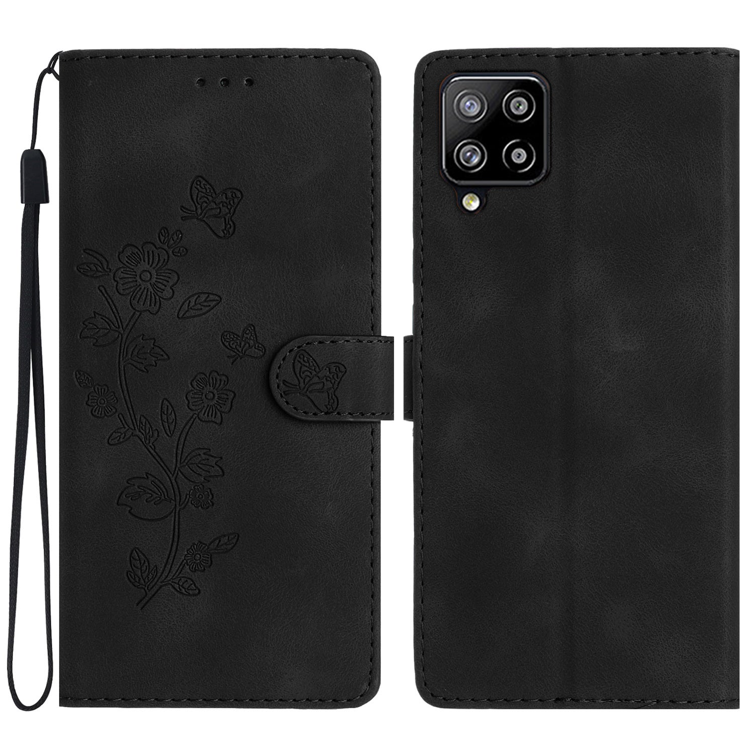 For Samsung Galaxy A22 4G (EU Version) Phone Leather Case Flower Imprint Cover with Wallet Stand For Samsung Galaxy A22 4G (EU Version) Phone Leather Case Flower Imprint Cover with Wallet Stand